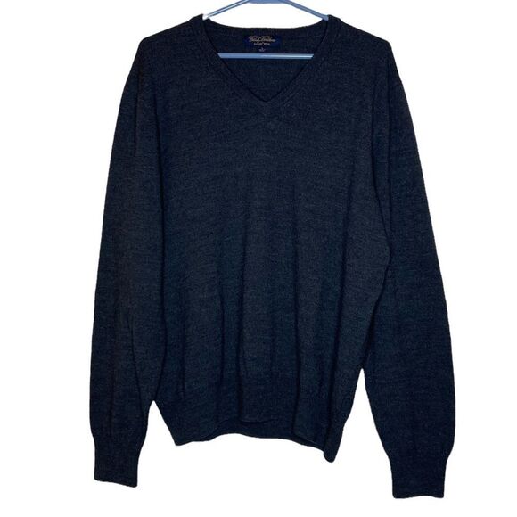 Brooks brothers Saxxon wool size large V neck sweater - Picture 1 of 4